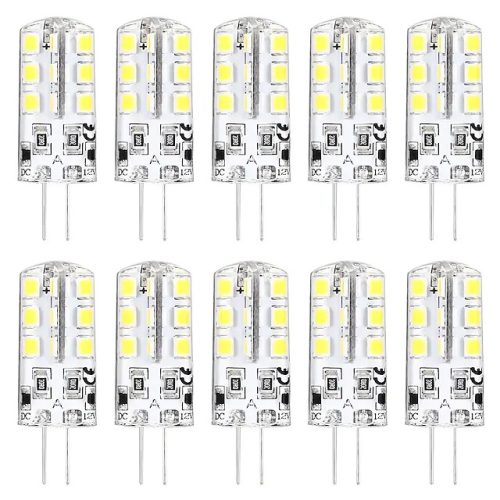Viivuu, 4G izzó, 2W, 12V, 2900K, Meleg fehér, 10db