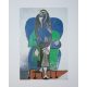 Pablo Picasso, Sitting woman with green scarf, Poszter, 60x80cm