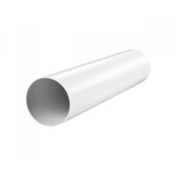   Kör légcsatorna, műanyag, fehér, átmérő 125 mm, hossz: 0,5 m