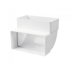 Lapos csatorna függőleges könyök 90x220 mm