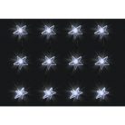 Home KAF 48L LED-es csillag fényfüggöny, 1,5x1 m / 48 db hidegfehér LED csillag figurákban, átlátszó vezeték, hálózati adapter, beltéri kivitel